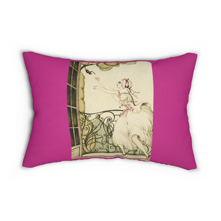 Sur talons rouges (On Red Heels) pl 02 by Gerda Wegener Spun Polyester Lumbar Pillow