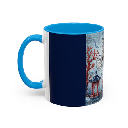 Lionfish & Lantern Colorful Mug – Mystical Ocean & Asian Harmony
