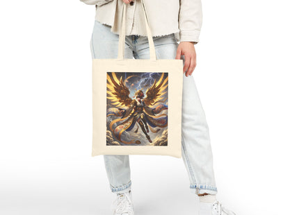Valkyrie Descending Through Storm Cotton Canvas Tote Bag