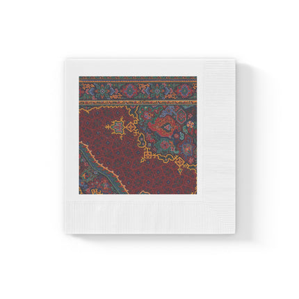 Design for a Carpet by Anonymous V White Coined Napkins