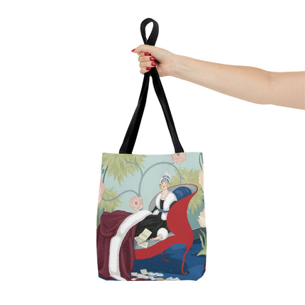💌🌸 The Lady Of The Secret Letters Tote Bag – Art Deco Floral Elegance