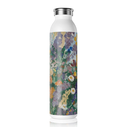 Flowers on the Mountain by August Babberger Slim Water Bottle