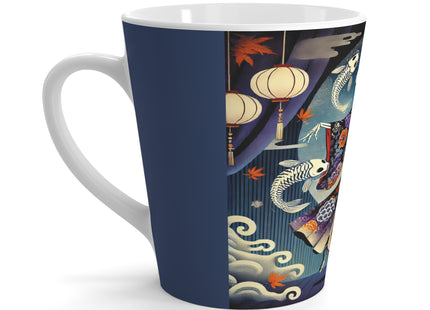 Skeleton Kabuki Performer Latte Mug