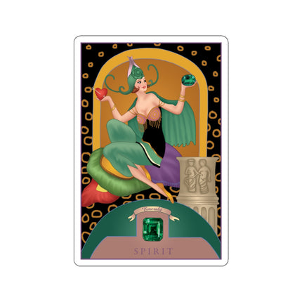 May & Emerald (from the Gem Series) by Sofia Chiostri Kiss-Cut Stickers (4 Sizes)