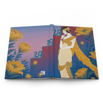 🌼✨ The Golden Garden Empress Hardcover Journal – Art Deco Floral Elegance