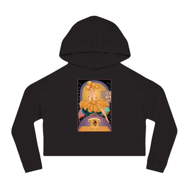 November & Topaz (from the Gem Series) by Sofia Chiostri Women’s Cropped Hooded Sweatshirt