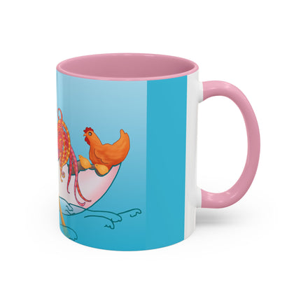 A Rooster's Seafaring Adventure Colorful Mugs, 11oz