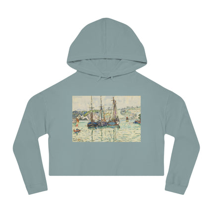 Le Trieux Paul Signac Women’s Cropped Hooded Sweatshirt