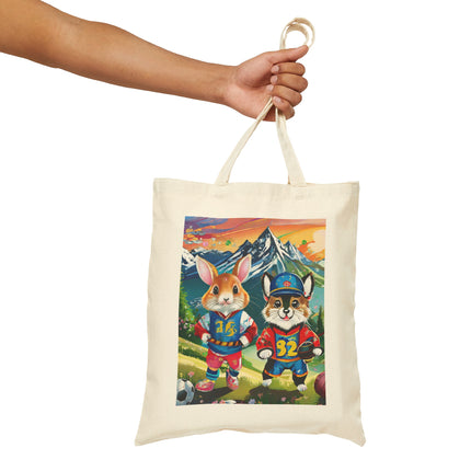 Animal Athletes Cotton Canvas Tote Bag