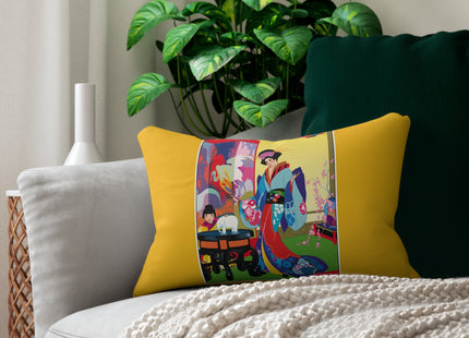 A Timeless Journey by Umberto Brunelleschi Spun Polyester Lumbar Pillow