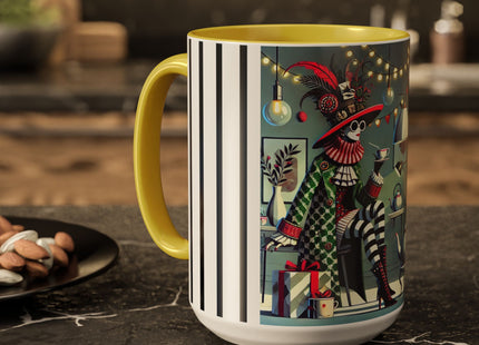 Whimsical Christmas Tea Party Colorful Mugs (11oz, 15oz)
