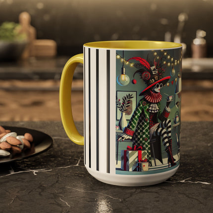 Whimsical Christmas Tea Party Colorful Mugs (11oz, 15oz)