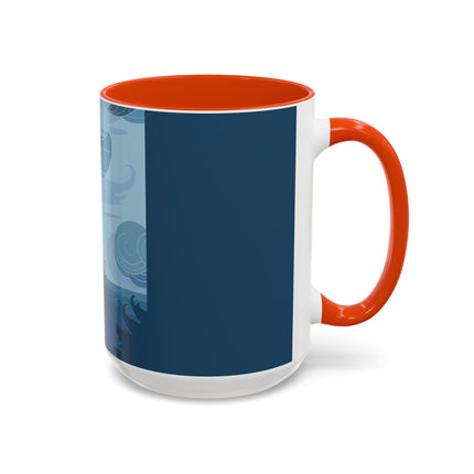 Siren of the Waves Colorful Mugs – Dramatic Sea Power & Bold Elegance
