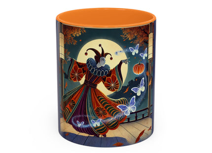 Court Magician with Ghost Butterflies Colorful Mugs (11oz, 15oz)