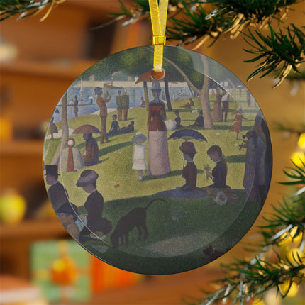 A Sunday on La Grande Jatte by Georges Seurat Glass Ornament