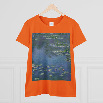 Water Lilies by Claude Monet Women's Midweight Cotton Tee