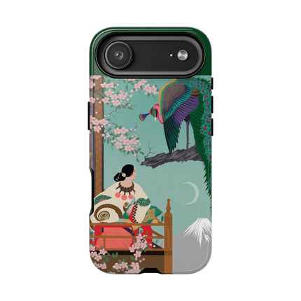 Peacock Garden Phone Case – Japanese Elegance & Timeless Beauty