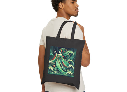 Mermaid Queen Rising from the Deep Cotton Canvas Tote Bag