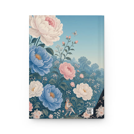 🌸🎩 The Lady And The Garden Dandy Hardcover Journal – Whimsical Art Deco Courtship
