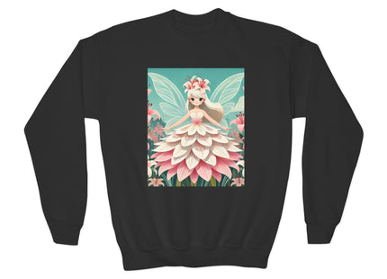 Lily Fairy in Bloom Youth Crewneck Sweatshirt