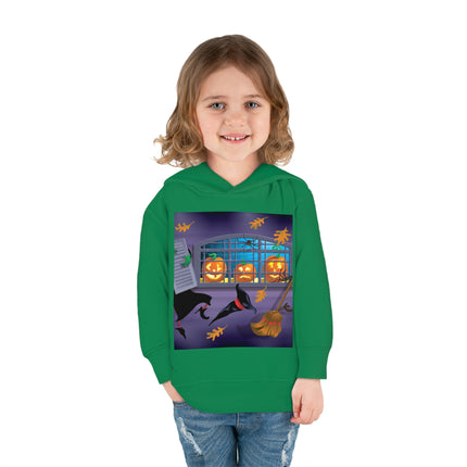 Whimsical Halloween Mischief Toddler Pullover Fleece Hoodie