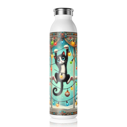 Mischief in Tinselland Slim Water Bottle