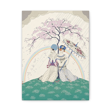 🌈☂️ Beneath The Rainbow Tree Placemat – Art Deco Spring Fantasy