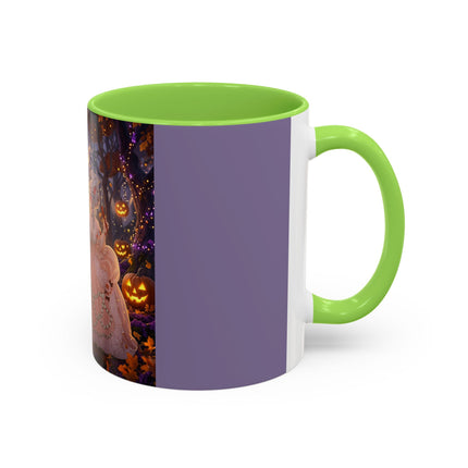 🎃🌙 The Midnight Court Of Pumpkin Grove Colorful Mug – Elegant Halloween Masquerade
