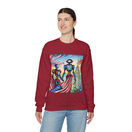 High Fashion Cyberpunk CIA Robots Unisex Heavy Blend™ Crewneck Sweatshirt