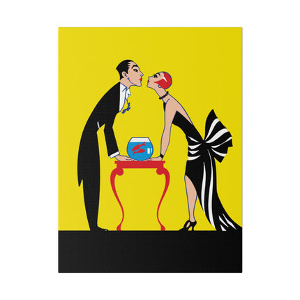 Golden Embrace – A 1920s Art Deco Moment of Passion