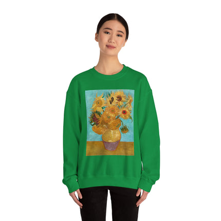 Vase with Twelve Sunflowers by Vincent Van Gogh Heavy Blend™ Crewneck Sweatshirt