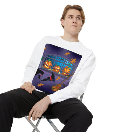 Whimsical Halloween Mischief Unisex Garment-Dyed Sweatshirt