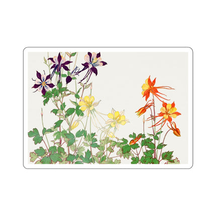 Aquilegia Flowers by Tanigami Kônan Kiss-Cut Stickers (4 Sizes)
