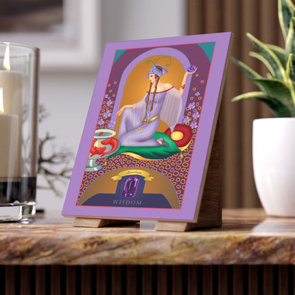 February & Amethyst Ceramic Tile — Gem Series by Sofia Chiostri