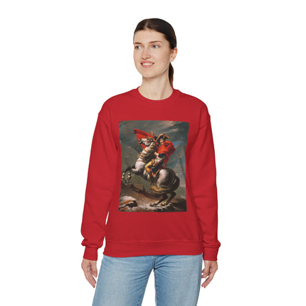 Napoleon Crossing the Alps by Jacques-Louis David Heavy Blend™ Crewneck Sweatshirt