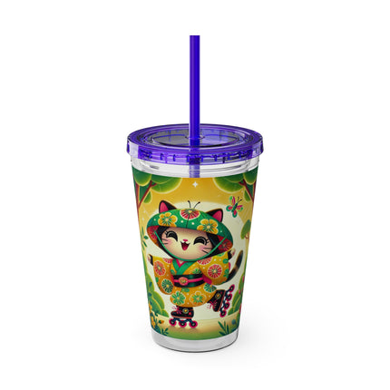 Firefly Dance on Wheels Sunsplash Tumbler with Straw, 16oz