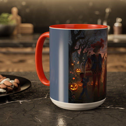 ♥️🎃 The Queen Of Hearts Halloween Masquerade Colorful Mug – Royal Halloween Fantasy