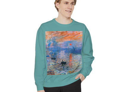 Sunrise by Claude Monet Unisex Garment-Dyed Sweatshirt