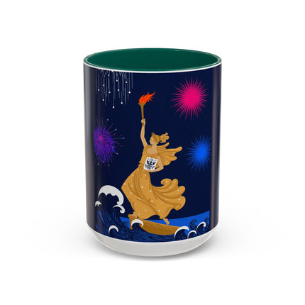 Liberty's Triumph Colorful Mugs – Art Deco Glory & Triumphant Spirit