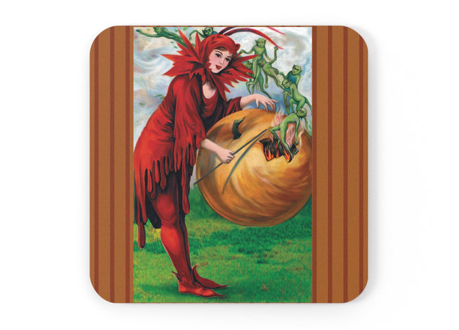 The Halloween Witch’s Wand Cork Back Coaster