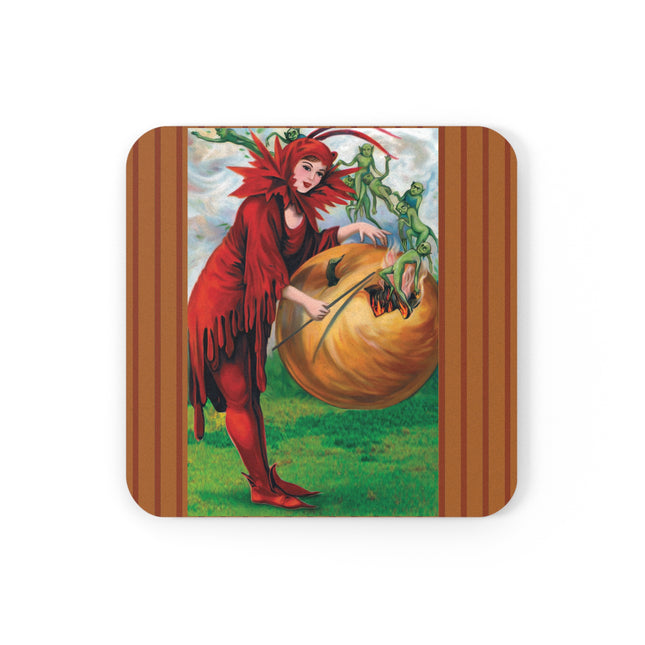 The Halloween Witch’s Wand Cork Back Coaster