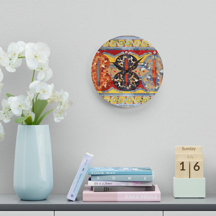 Reproduction of the Shield Frieze by Emile Gilliéron Acrylic Wall Clock, Round and Square