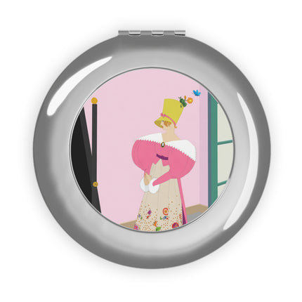 The Yellow Hat Compact Mirror – Whimsical 1920s Vogue Elegance