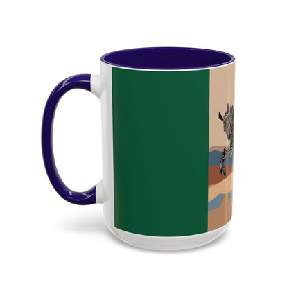 Zebra Rider Colorful Mugs – Safari Chic & Art Deco Adventure