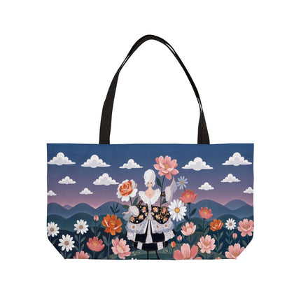 🌸🎀 The Grand Floral Promenade Weekender Tote Bag – Art Deco Fashion Fantasy