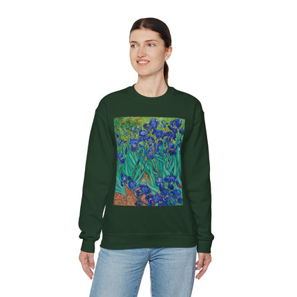 Irises by Vincent Van Gogh Heavy Blend™ Crewneck Sweatshirt