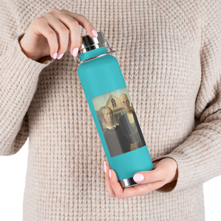 American Gothic by Grant Wood Copper Vacuum Insulated Bottle, 22oz