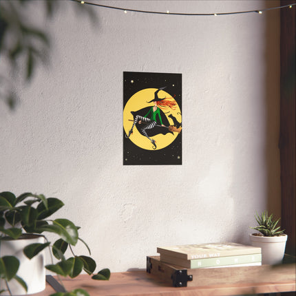 A Witch’s Moonlit Flight Fine Art Posters