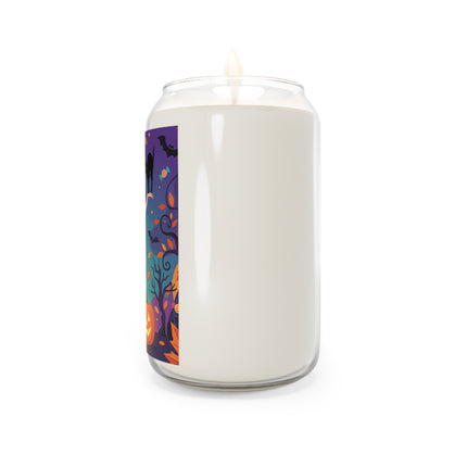🐈‍⬛🎃 The Midnight Black Cat Masquerade Scented Soy Candle – Whimsical Halloween Elegance