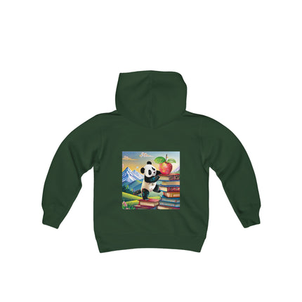 Cute Panda Youth Hooded Sweatshirt – Curiosity, Determination & Whimsical Adventure